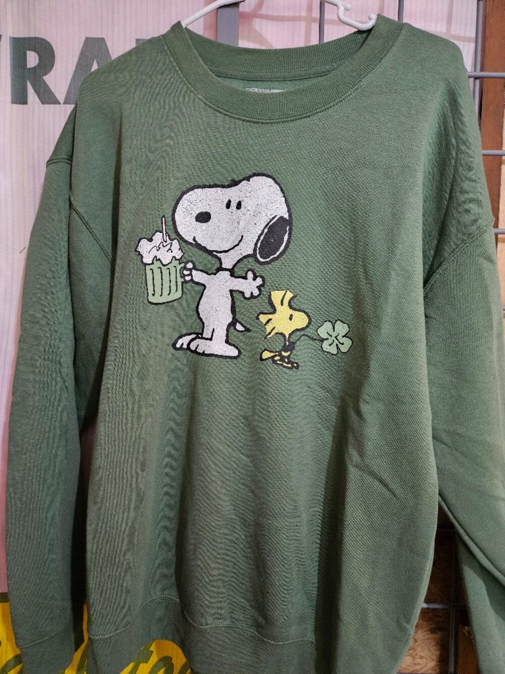 Peanuts Sweatshirt, Size Large, Cotton/Polyester